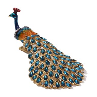 Foto 1 | Foto 1 | Joyero Sevenbees Con Forma De Pavo Real Esmaltado Pintado A Mano Con Diamantes De Imitación - Venta Internacional.