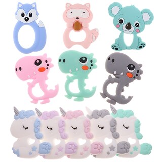 Foto 3 | Foto 3 | Mordedor De Silicona Con Diseño De Dinosaurio Para Bebés Libre De Bpa 10 Unidades - Venta Internacional.