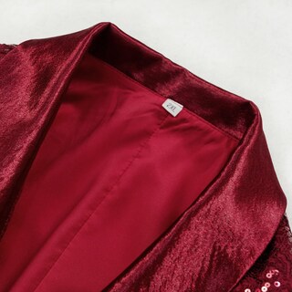 Foto 5 | Foto 5 | Chaqueta De Lentejuelas Higaki Z3519rd Para Mujer De Manga Larga 2xl Roja - Venta Internacional.