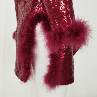 Foto 7 | Foto 7 | Chaqueta De Lentejuelas Higaki Z3519rd Para Mujer De Manga Larga 2xl Roja - Venta Internacional.