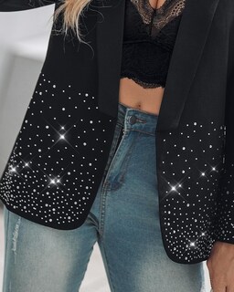 Foto 6 | Foto 6 | Chaqueta Blazer Chic Me Para Mujer Casual De Otoño 2024 Negra - Venta Internacional.