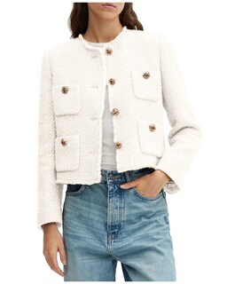 Foto 1 | Foto 1 | Chaqueta Tipo Blazer Yexpine Cropped Tweed Para Mujer Color Blanco - Venta Internacional.