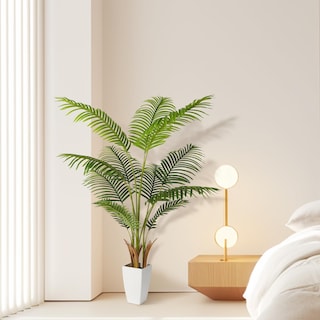 Foto 5 | Foto 5 | Palmera Artificial Alupssuc De 150 Cm Con Maceta Blanca Para El Hogar - Venta Internacional.