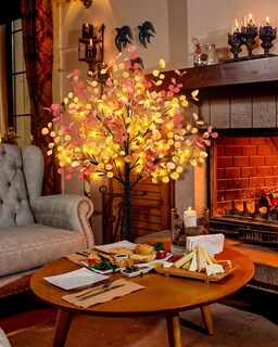 Foto 2 | Foto 2 | Árbol De Eucalipto Otoñal Phliod De 4 Pies Con 48 Luces Led Para Interiores Y Exteriores - Venta Internacional.