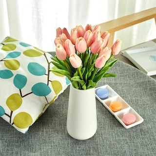Foto 3 | Foto 3 | Tulipanes Artificiales En Forma De Abanico De Látex Real Touch 20 Unidades Color Rosa - Venta Internacional.