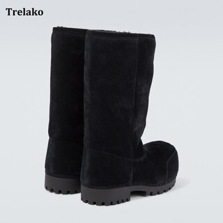 Foto 4 | Foto 4 | Botas De Nieve Trelako Suede Platform Para Mujer Color Negro - Venta Internacional.