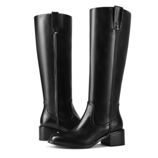 Foto 3 | Foto 3 | Botas Hasta La Rodilla Itozer Para Mujer Tacón Grueso Piel Charol - Venta Internacional.