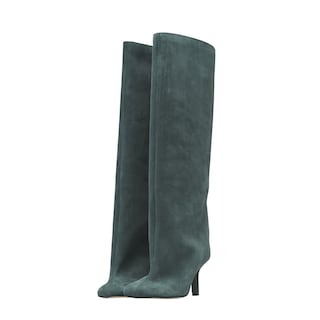 Foto 1 | Foto 1 | Botas Altas Hasta La Rodilla Vertundy Para Mujer Con Tacones De Aguja De Gamuza Verde - Venta Internacional.