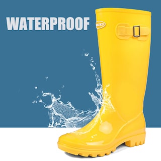Foto 2 | Foto 2 | Botas Impermeables Para Mujer Dksuko Wellington  Color Amarillo Brillante - Venta Internacional.