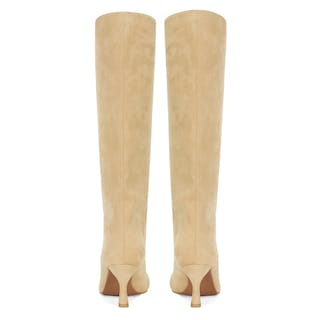 Foto 6 | Foto 6 | Botas Wnshonzy De Gamuza Hasta La Rodilla Para Mujer Pantorrilla Ancha Beige - Venta Internacional.