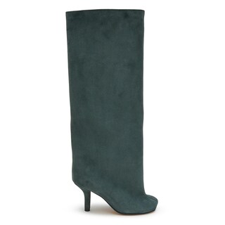 Foto 5 | Foto 5 | Botas Hasta La Rodilla Yishaweiqi De Gamuza Verde Con Tacón De Aguja Para Mujer - Venta Internacional.