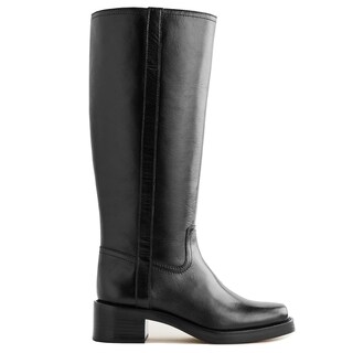 Foto 1 | Foto 1 | Botas Hasta La Rodilla Voleece Con Tacón Grueso Y Punta Cuadrada Para Mujer - Venta Internacional.