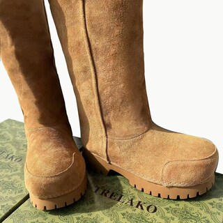 Foto 5 | Foto 5 | Botas De Nieve Trelako Suede Platform Para Mujer Color Marrón - Venta Internacional.