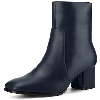 Foto 1 | Foto 1 | Botines Perphy De Tacón Grueso Azul Oscuro De Piel Sintética Para Mujer - Venta Internacional.