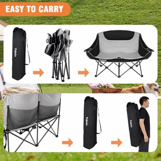 Foto 6 | Foto 6 | Silla De Camping Tidolo Doble De Gran Tamaño Para 2 Adultos 600 Libras - Venta Internacional.