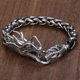 Foto 5 | Foto 5 | Pulsera Davieslee Dragon Head De Acero Inoxidable Para Hombre - Venta Internacional.