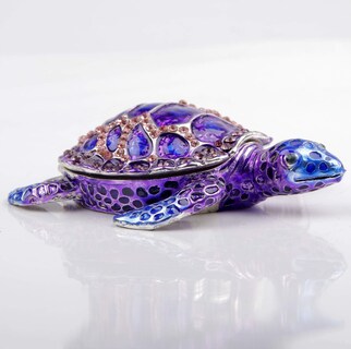 Foto 6 | Foto 6 | Caja De Joyería Sevenbees Con Forma De Figura De Tortuga Marina Morada - Venta Internacional.