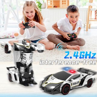 Foto 5 | Foto 5 | Coche Teledirigido Dolanus Transforming Police Robot Black - Venta Internacional.