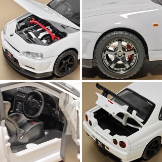 Foto 5 | Foto 5 | Coche De Juguete Erbadihago Nissan Skyline Gtr R34 1/32 Fundido A Presión Con Luz - Venta Internacional.