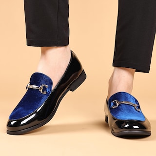 Foto 7 | Foto 7 | Zapatos Cosidram Mocasines Casuales Modernos De Terciopelo Y Piel Para Hombre Azul - Venta Internacional.