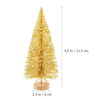 Foto 7 | Foto 7 | Árbol De Navidad Heallily Árbol De Pino En Miniatura 48 Unidades Dorado - Venta Internacional.