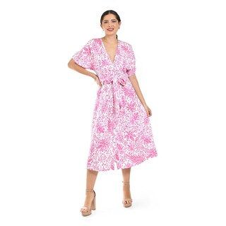Foto 1 | Foto 1 | Vestido Manga Corta Roman Fashion /juvenil 0258 (rosa) Rosa