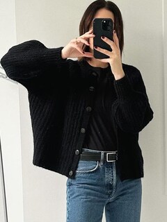 Foto 5 | Foto 5 | Jersey Tipo Cárdigan Ykr Para Mujer De Punto Grueso Parte Delantera Abierta Negro Talla M - Venta Internacional.