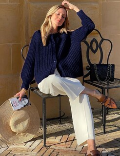 Foto 2 | Foto 2 | Jersey Tipo Cárdigan Vdwip Para Mujer De Punto Grueso Con Botones Azul Marino Talla L - Venta Internacional.