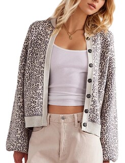 Foto 1 | Foto 1 | Cárdigan Msbesyor Para Mujer Estampado De Leopardo Con Botones Marrón - Venta Internacional.
