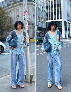 Foto 3 | Foto 3 | Jersey Tipo Cárdigan Aelfric Eden Con La Parte Delantera Abierta Casual De Punto Azul - Venta Internacional.