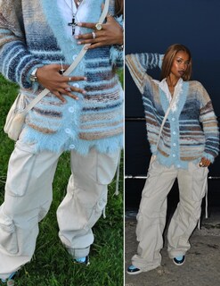 Foto 4 | Foto 4 | Jersey Tipo Cárdigan Aelfric Eden Con La Parte Delantera Abierta Casual De Punto Azul - Venta Internacional.