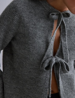 Foto 2 | Foto 2 | Chaqueta Malajisi Para Mujer  Corta  De Punto Acanalado  Color Gris  Talla M - Venta Internacional.