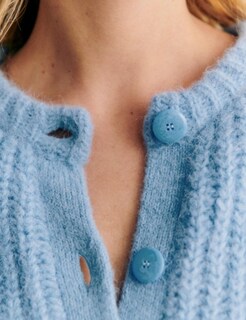 Foto 5 | Foto 5 | Suéter Tipo Cárdigan Bianstore Casual De Manga Larga Azul Para Mujer - Venta Internacional.