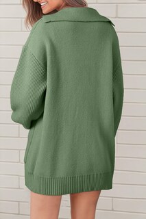 Foto 6 | Foto 6 | Jersey Tipo Cárdigan Shewin Chunky Soft Con Bolsillos Verde Para Mujer - Venta Internacional.