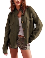 Jersey Cardigan Antnation Manga Larga Para Mujer Verde Oscuro - Venta Internacional.