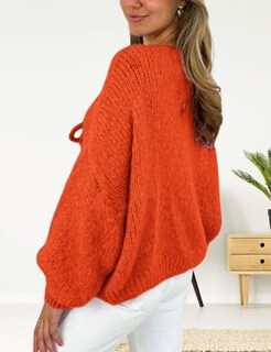 Foto 6 | Foto 6 | Jersey Cardigan Internos Con Pajarita Frontal Y2k Rojo Grueso Para Mujer - Venta Internacional.