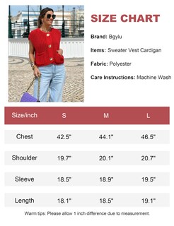 Foto 7 | Foto 7 | Chaleco Tipo Suéter Bgylu Para Mujer De Punto Grueso Rojo Con Bolsillos - Venta Internacional.