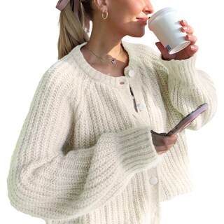 Foto 1 | Foto 1 | Jersey Tipo Cárdigan Ykr Para Mujer De Punto Grueso Con Parte Delantera Abierta Beige - Venta Internacional.