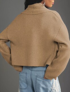 Foto 4 | Foto 4 | Suéter Tipo Cárdigan Bqdcqb Para Mujer Con Frente Abierto Y Manga Larga  Color Caqui - Venta Internacional.