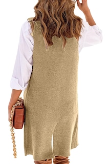 Foto 3 | Foto 3 | Chaleco Tipo Suéter Idealsanxun Para Mujer 2024 Otoño Invierno Khaki S - Venta Internacional.