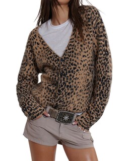 Foto 1 | Foto 1 | Jersey Ezapine Para Mujer Con Estampado De Leopardo Y Cuello En V Color Marrón - Venta Internacional.
