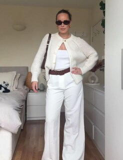 Foto 2 | Foto 2 | Cárdigan Findthy De Punto Grueso Para Mujer  Con Botones  Color Beige - Venta Internacional.