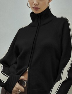 Foto 5 | Foto 5 | Jersey Tipo Cárdigan Qiaomai De Punto Con Cremallera De Manga Larga Para Mujer - Venta Internacional.