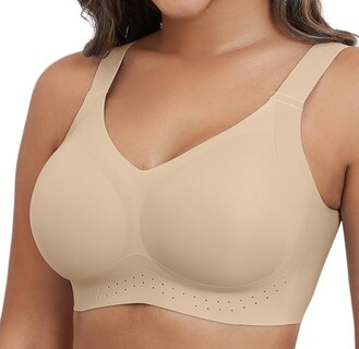 Foto 1 | Foto 1 | Sujetador Con Corte En X Cuello En V Sin Aros Soporte Suave Sin Costuras - Venta Internacional.