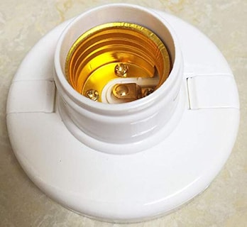 Foto 4 | Foto 4 | Soporte De Lámpara Woiwo E27 Con Base Redonda De Plástico 5 Tornillos Blancos - Venta Internacional.