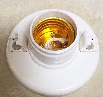 Foto 5 | Foto 5 | Soporte De Lámpara Woiwo E27 Con Base Redonda De Plástico 5 Tornillos Blancos - Venta Internacional.