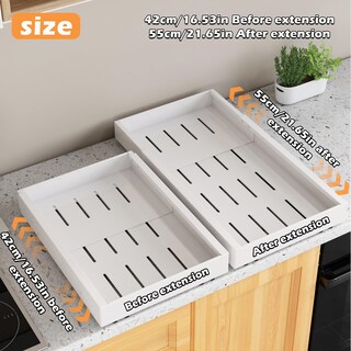 Foto 3 | Foto 3 | Organizador De Armario Extraíble Covaodq Paquete De 2 16 5 A 21 6 Cm - Venta Internacional.