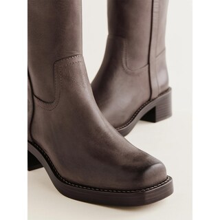 Foto 6 | Foto 6 | Botas Hasta La Rodilla Voleece Con Tacón Grueso Y Punta Cuadrada Para Mujer - Venta Internacional.
