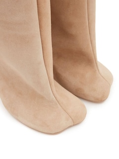 Foto 5 | Foto 5 | Botas Hasta La Rodilla Vertundy Nude Suede Tacones De Aguja Para Mujer - Venta Internacional.