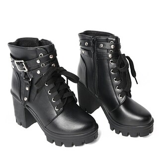 Foto 3 | Foto 3 | Botas Con Plataforma Meotina Goth Gruesas De Tacón Alto Negras Para Mujer - Venta Internacional.